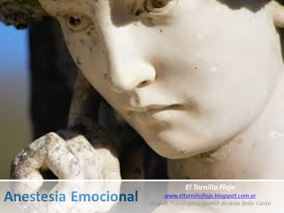 Anestesia Emocional, Emociones, Vinculos, Desensibilizacion, Maltrato, Gestalt, Aida Bello Canto, Psicologia